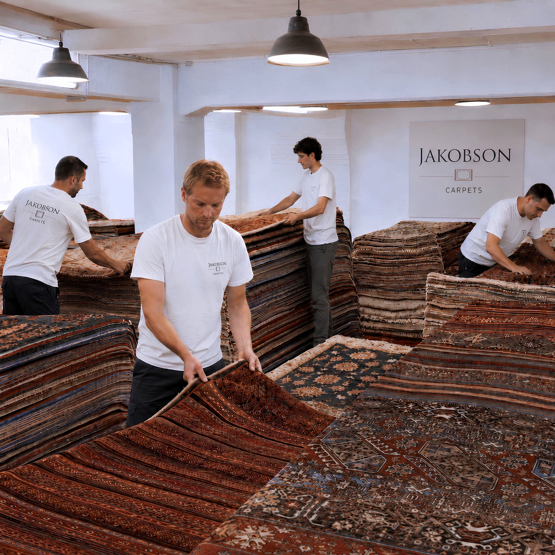 Entrepôt et expédition chez Jakobson Carpets